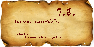 Torkos Bonifác névjegykártya